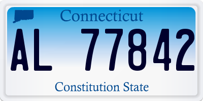 CT license plate AL77842