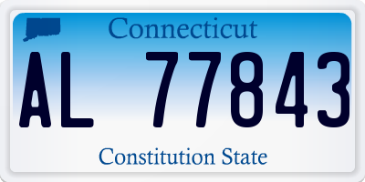 CT license plate AL77843