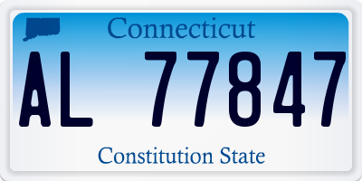 CT license plate AL77847