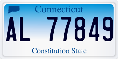 CT license plate AL77849