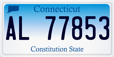 CT license plate AL77853