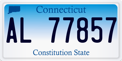 CT license plate AL77857