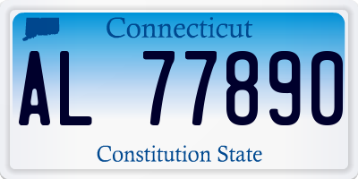 CT license plate AL77890