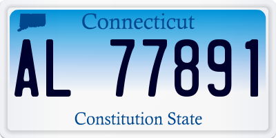CT license plate AL77891