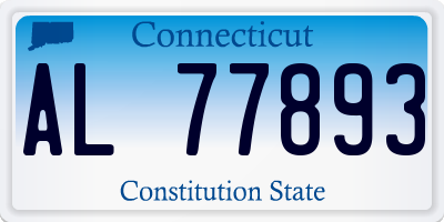 CT license plate AL77893