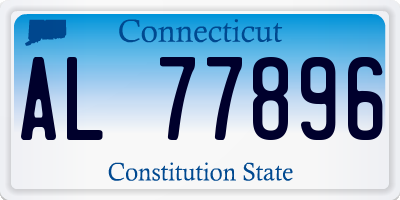 CT license plate AL77896