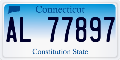 CT license plate AL77897
