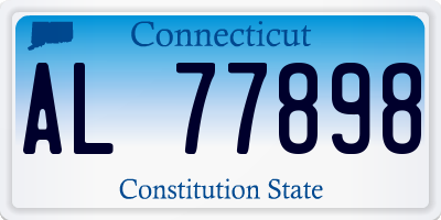 CT license plate AL77898