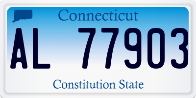 CT license plate AL77903