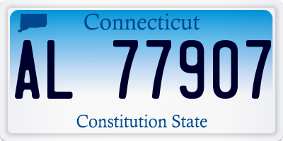 CT license plate AL77907