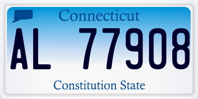 CT license plate AL77908