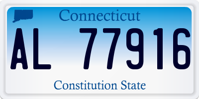CT license plate AL77916