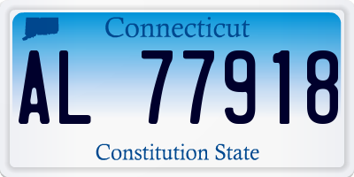 CT license plate AL77918