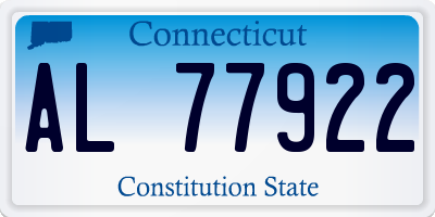 CT license plate AL77922
