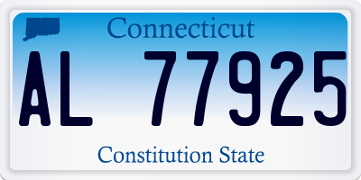 CT license plate AL77925