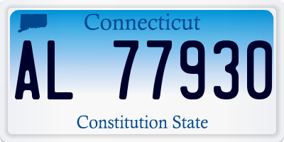 CT license plate AL77930