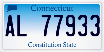 CT license plate AL77933