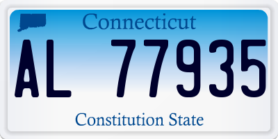 CT license plate AL77935