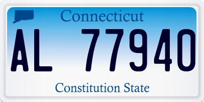 CT license plate AL77940