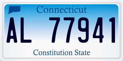 CT license plate AL77941