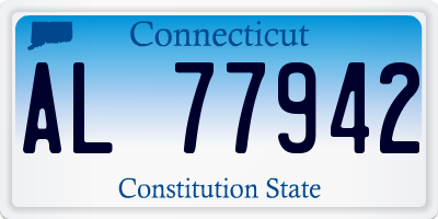 CT license plate AL77942
