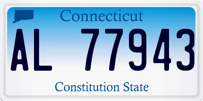 CT license plate AL77943
