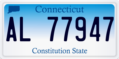 CT license plate AL77947