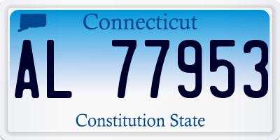 CT license plate AL77953