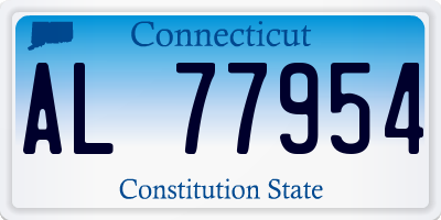 CT license plate AL77954