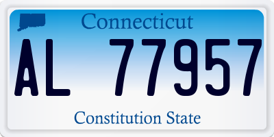 CT license plate AL77957