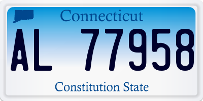 CT license plate AL77958