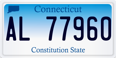 CT license plate AL77960