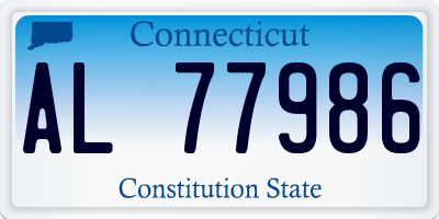 CT license plate AL77986