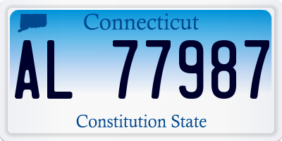 CT license plate AL77987