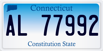 CT license plate AL77992