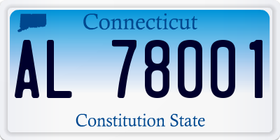 CT license plate AL78001
