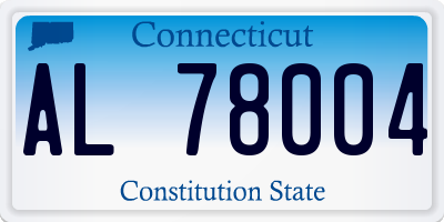 CT license plate AL78004