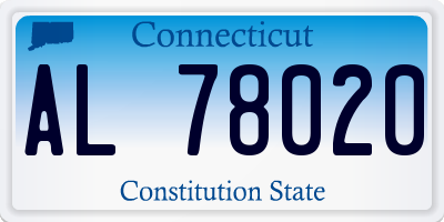CT license plate AL78020