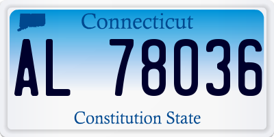 CT license plate AL78036