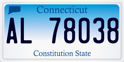 CT license plate AL78038