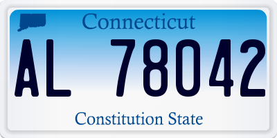 CT license plate AL78042