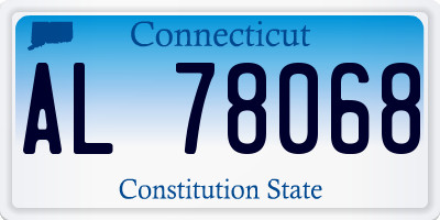 CT license plate AL78068