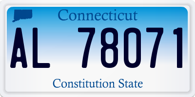 CT license plate AL78071