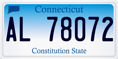 CT license plate AL78072