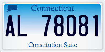 CT license plate AL78081