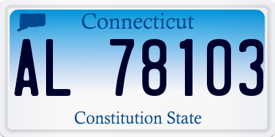 CT license plate AL78103