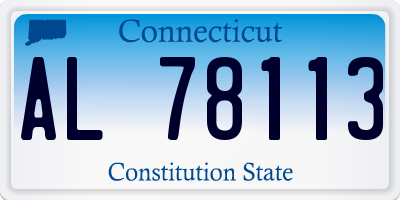 CT license plate AL78113