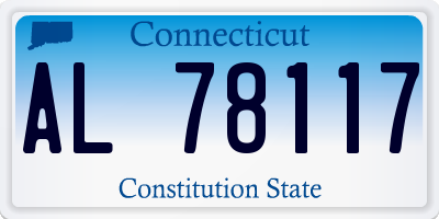 CT license plate AL78117
