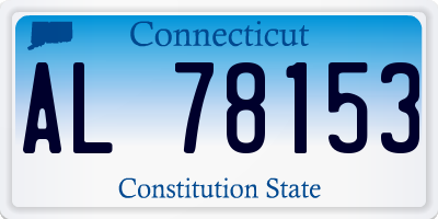 CT license plate AL78153