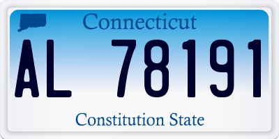CT license plate AL78191